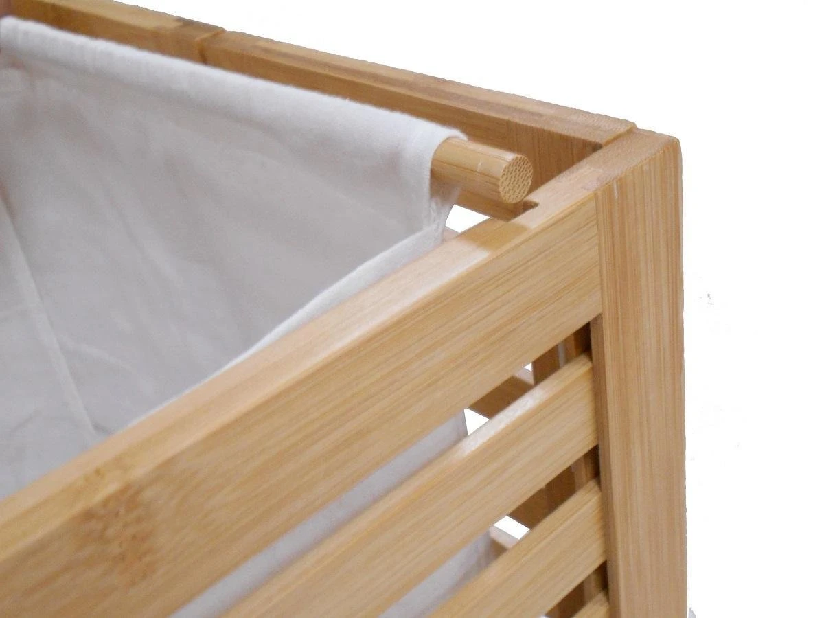 HUISSON Wasmand Met Deksel Bamboe Uitneembare Waszak Wasmanden Met Deksel 75 Ltr. 8 HUISSON Wasmand Met Deksel Bamboe Uitneembare Waszak Wasmanden Met Deksel 75 Ltr. - Afbeelding 8