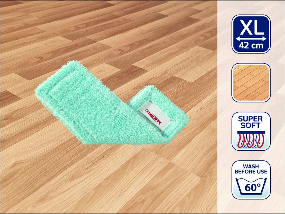 Leifheit - Profi Overtrek Vloerwisser Xl - 42 Cm - Extra Soft Gevouwen 3 Leifheit - Profi Overtrek Vloerwisser Xl - 42 Cm - Extra Soft Gevouwen - Afbeelding 3