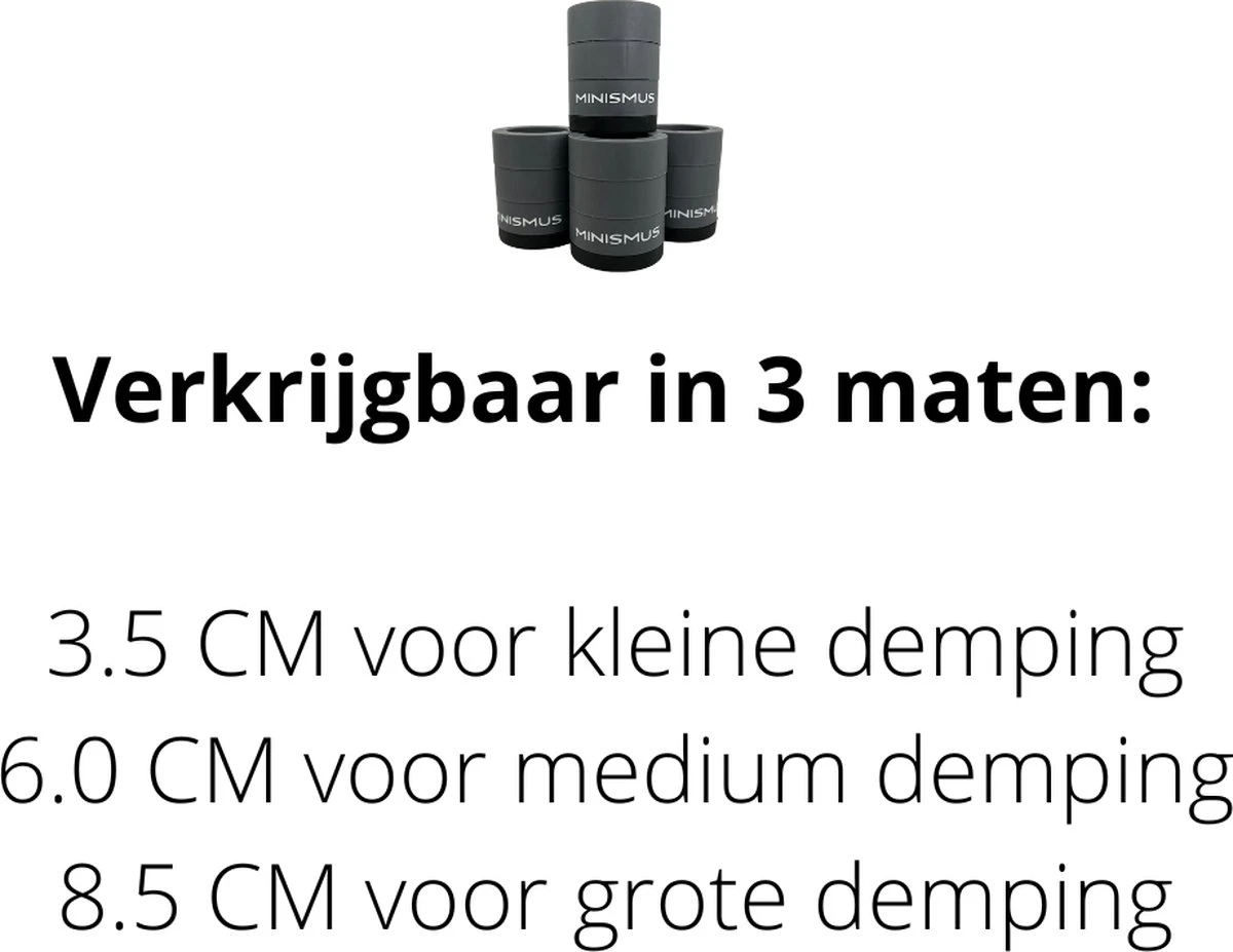 Minismus Wasmachine Trillingsdempers Set Van 4 Stuks - Zwart Vibratie Demper Pads - Antislipmatjes - Trillingsmat 8,5 CM 6 Minismus Wasmachine Trillingsdempers Set Van 4 Stuks - Zwart Vibratie Demper Pads - Antislipmatjes - Trillingsmat 8,5 CM - Afbeelding 6