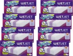 Swiffer WetJet Reinigingsdoekjes - Voordeelverpakking 8 X 10 Navullingen