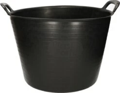 Flexibele Kuip Emmer/wasmand Rond Zwart 40 Liter - Opbergmanden