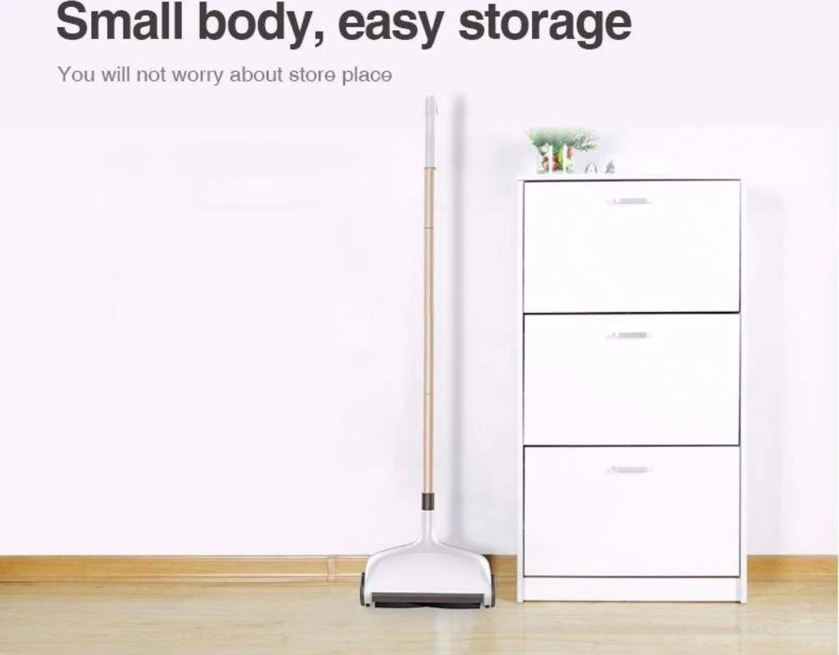 Merkloos Veegmachine- Kruimeldief- Snoerloos Met Steel- Zonder Zak- Dweil - Vloer Stofzuigen En Dweilen 5 Merkloos Veegmachine- Kruimeldief- Snoerloos Met Steel- Zonder Zak- Dweil - Vloer Stofzuigen En Dweilen - Afbeelding 5