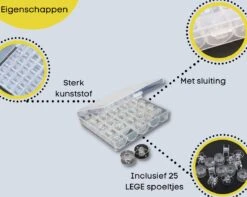 Merkloos Set Van 25 Professionele Naaimachine Spoelen - Sterke Universele Naaimachine Spoeltjes - 2 Bij 1 Cm - Spoelendoos - Naaien -Leifheit Store 1200x959 10