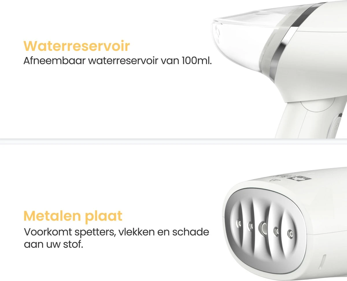 Goliving Kledingstomer - Handstomer Voor Kleding/textiel/stof - Stoomstrijkijzer - Handstoomreiniger - Handstomer - Opvouwbaar - Incl. Reis-etui - Wit 4 Goliving Kledingstomer - Handstomer Voor Kleding/textiel/stof - Stoomstrijkijzer - Handstoomreiniger - Handstomer - Opvouwbaar - Incl. Reis-etui - Wit - Afbeelding 4