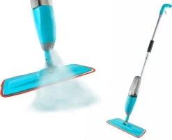 Merkloos Spray Mop - Schoonmaak Zwabber Vloermop Dweil Dweilstok Reiniger Met Steel & Microvezel Doek