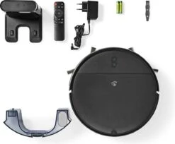 Nedis Robotstofzuiger - Willekeurig - Wi-Fi - Capaciteit Opvangreservoir: 0.2 L - Automatisch Opladen - Maximale Gebruiksduur: 90 Min - Zwart - Android™ / IOS