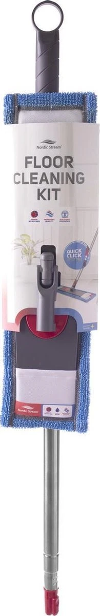 Nordic Stream Vloerwisser - Microvezel Dweil Met Steel - Quick Click Systeem - Douche - Badkamer - 46cm Wisbreedte 3 Nordic Stream Vloerwisser - Microvezel Dweil Met Steel - Quick Click Systeem - Douche - Badkamer - 46cm Wisbreedte - Afbeelding 3