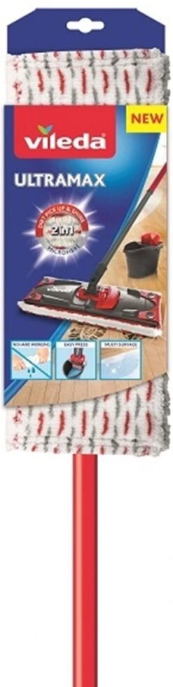 Vileda Ultramax Platte MOP Met Telescopische Pool Schone Vloeren - Droge Handen -Leifheit Store 302x1200 1