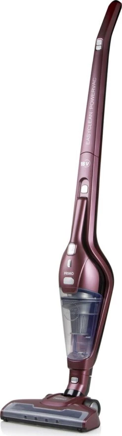 PRIMO PR508SV Stofzuiger Zonder Zak - 2-in-1 Steelstofzuiger Draadloos - Kruimelzuiger - HEPA Filter - Bordeaux -Leifheit Store 336x1200