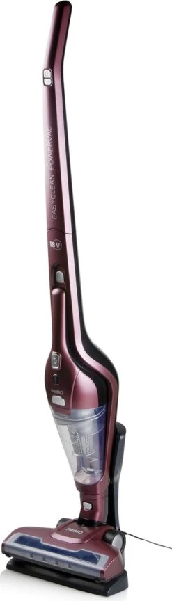 PRIMO PR508SV Stofzuiger Zonder Zak - 2-in-1 Steelstofzuiger Draadloos - Kruimelzuiger - HEPA Filter - Bordeaux -Leifheit Store 343x1200