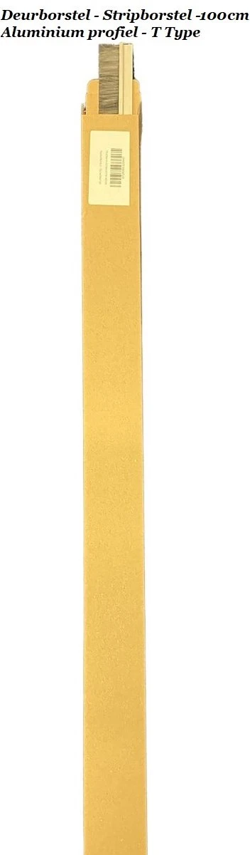 Deurborstel - Stripborstel - 100 Cm - Aluminium Profiel - T Type- Woonaccessoires - Deurstrip 4 Deurborstel - Stripborstel - 100 Cm - Aluminium Profiel - T Type- Woonaccessoires - Deurstrip - Afbeelding 4