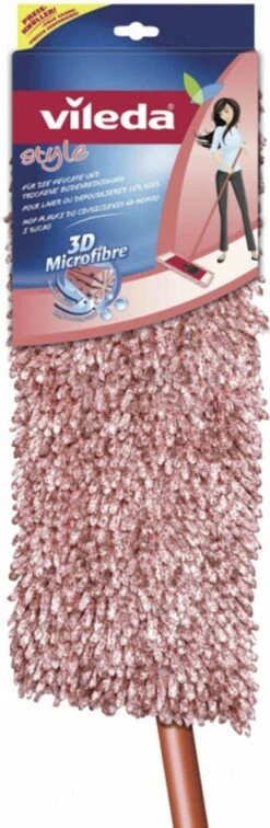 Vileda Stijl Chenille Vloerwissersysteem: Dweil Met Handvat 3D Microvezel - Red -Leifheit Store 392x1200