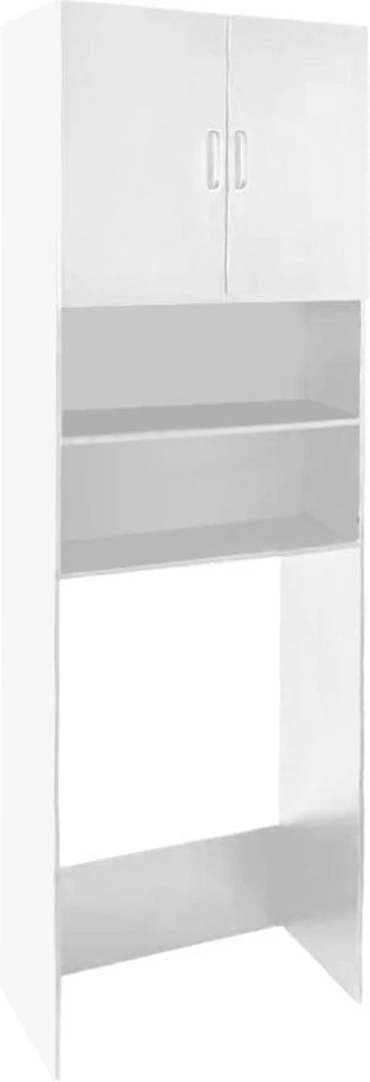 Wasmachine Kast Wasdroger - Ombouw Meubel Wasmachine Wasdroger - 190 Cm Hoog - Wit 3 Wasmachine Kast Wasdroger - Ombouw Meubel Wasmachine Wasdroger - 190 Cm Hoog - Wit - Afbeelding 3