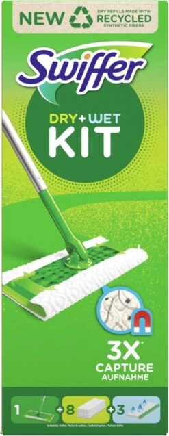 Swiffer Vloerreiniger Starterskit - 1 Dweil, 8 Droge En 3 Vochtige Vloerdoekjes Navullingen -Leifheit Store 465x1200