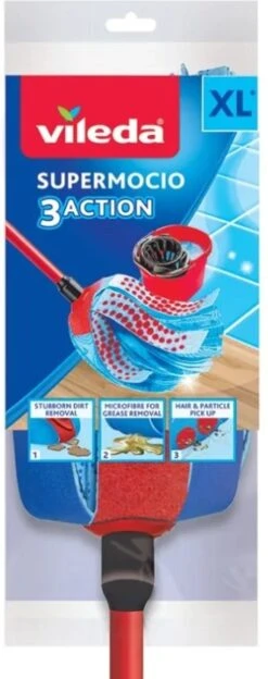 Vileda Super Mocio 3D Mop En Steel -Leifheit Store 475x1200 1