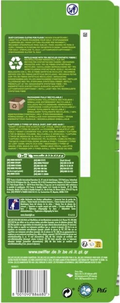 Swiffer Vloerreiniger - Droge Vloerdoekjes - Navullingen - Vangt En Houdt Stof Vast - Voordeelverpakking 3 X 68 Stuks -Leifheit Store 475x1200