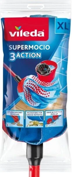Vileda Super Mocio 3D Mop En Steel -Leifheit Store 489x1200