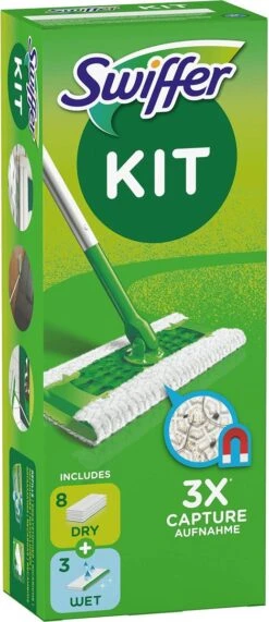 Swiffer Vloerreiniger Starterskit - 1 Dweil, 8 Droge En 3 Vochtige Vloerdoekjes Navullingen -Leifheit Store 519x1200 1