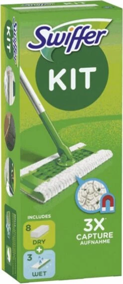 Swiffer Vloerreiniger Starterskit - 1 Dweil, 8 Droge En 3 Vochtige Vloerdoekjes Navullingen -Leifheit Store 519x1200 2