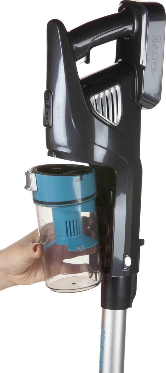 PRIMO PR501SV Stofzuiger Zonder Zak - 3-in-1 Steelstofzuiger Draadloos - Kruimelzuiger - HEPA Filter - Grijs/Blauw 9 PRIMO PR501SV Stofzuiger Zonder Zak - 3-in-1 Steelstofzuiger Draadloos - Kruimelzuiger - HEPA Filter - Grijs/Blauw - Afbeelding 9