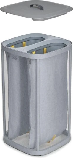 Tota Wasmand, 60 L, 2 Compartimenten, Grijs - Joseph Joseph -Leifheit Store 558x1200 1