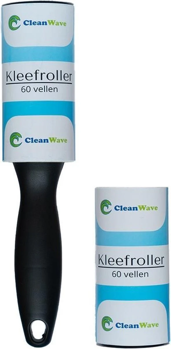 ®CleanWave Kleefroller 180 Zeer Klevende Vellen – Kledingroller Met 1 Stevige Handgreep - 3 Rollen - Extra Klevend - Pluizenroller - Pluizenverwijderaar 1 ®CleanWave Kleefroller 180 Zeer Klevende Vellen – Kledingroller Met 1 Stevige Handgreep - 3 Rollen - Extra Klevend - Pluizenroller - Pluizenverwijderaar