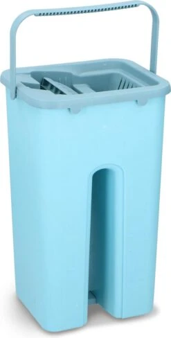 Alpina Platte Mop Met Emmer - Incl. 2 Microvezeldoeken - Voor Harde Vloeren - 360° Draaibaar -Leifheit Store 607x1200