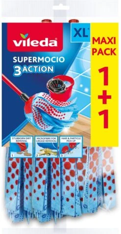 Vileda Vervanging SuperMocio 3 Action - Navulling Voor De Vileda SuperMocio - 2 Stuks -Leifheit Store 621x1200 1