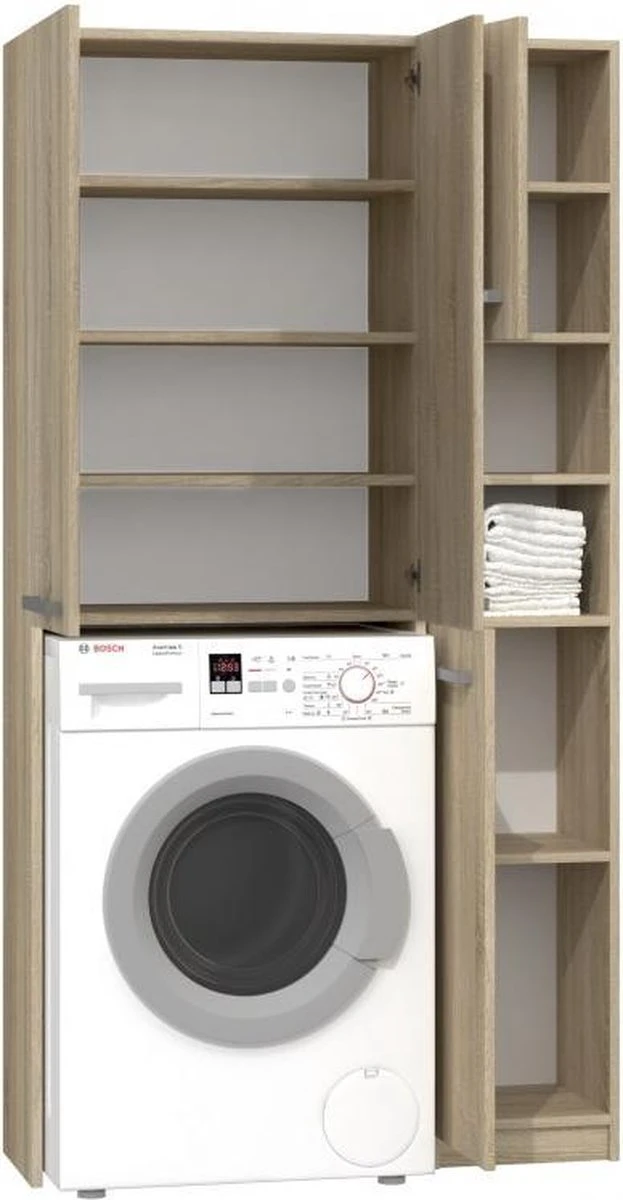 Opbouwkast Wasmachine - Wasdrogerkast - Opbouwmeubel Wasmachine 2 Opbouwkast Wasmachine - Wasdrogerkast - Opbouwmeubel Wasmachine - Afbeelding 2