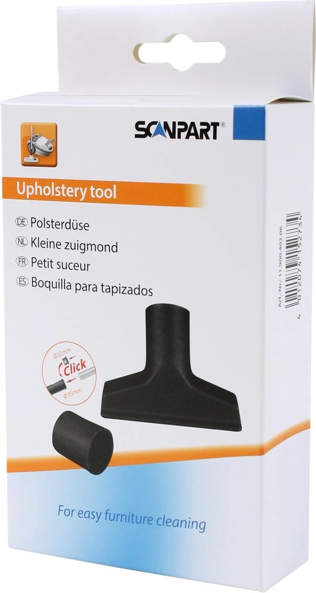 Scanpart Stofzuigermondstuk 32 En 35 Mm - Meubelborstel - Bekleding - Klein Opzetstuk - Kleine Zuigmond - Geschikt Voor AEG Bosch Electrolux Miele Moulinex Nilfisk Panasonic Philips Rowenta Siemens - Universeel 4 Scanpart Stofzuigermondstuk 32 En 35 Mm - Meubelborstel - Bekleding - Klein Opzetstuk - Kleine Zuigmond - Geschikt Voor AEG Bosch Electrolux Miele Moulinex Nilfisk Panasonic Philips Rowenta Siemens - Universeel - Afbeelding 4