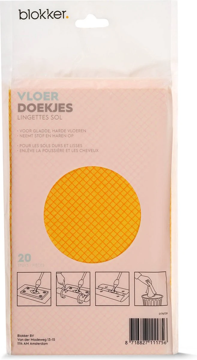 Blokker Vloerdoekjes - 20 Stuks 1 Blokker Vloerdoekjes - 20 Stuks