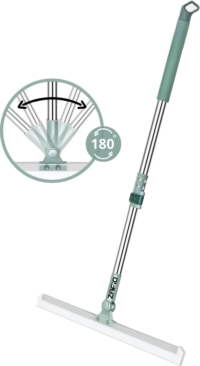 Zafio Vloertrekker Met Steel Vloerwisser Watertrekker Badkamer Douche - 80 / 130 Cm - Uitschuifbaar 1 Zafio Vloertrekker Met Steel Vloerwisser Watertrekker Badkamer Douche - 80 / 130 Cm - Uitschuifbaar