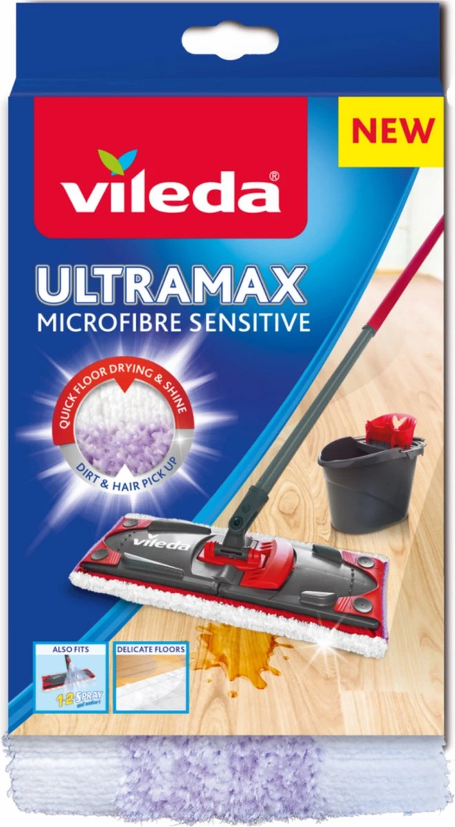 Vileda UltraMax Sensitive - Vervanging - Voor Parket En Delicate Vloeren 3 Vileda UltraMax Sensitive - Vervanging - Voor Parket En Delicate Vloeren - Afbeelding 3