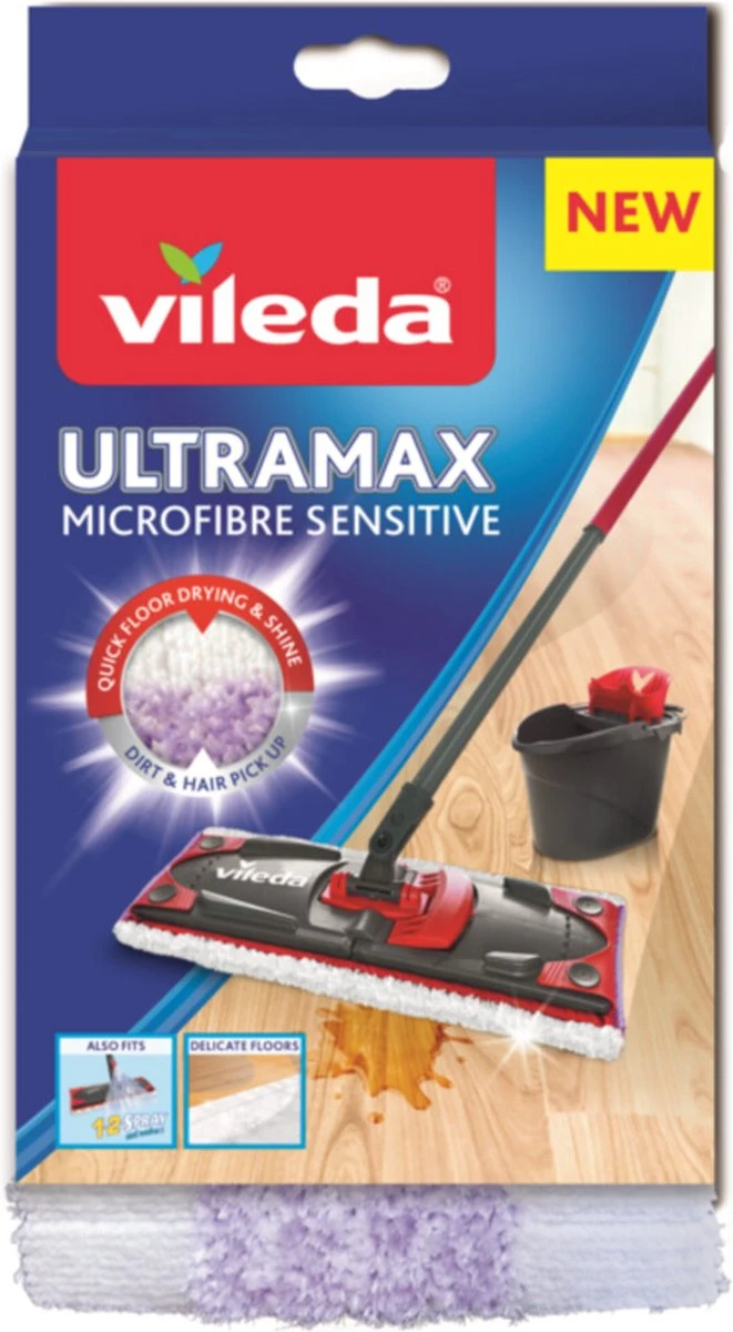 Vileda UltraMax Sensitive - Vervanging - Voor Parket En Delicate Vloeren 7 Vileda UltraMax Sensitive - Vervanging - Voor Parket En Delicate Vloeren - Afbeelding 7