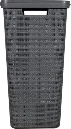 Curver Jute Wasmand Met Deksel - 58L - Donkergrijs -Leifheit Store 664x1200 2