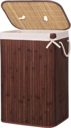 Springos Wasmand | Met Deksel | Opvouwbaar | 72 Liter | Met Uitneembare Waszak | Wasmand | Bruin -Leifheit Store 668x1200 1