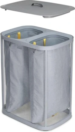 Tota Wasmand, 90 L, 2 Compartimenten, Grijs - Joseph Joseph 23 Tota Wasmand, 90 L, 2 Compartimenten, Grijs - Joseph Joseph -Leifheit Store 680x1200