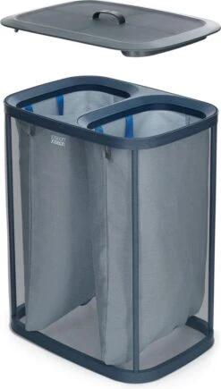 Joseph Joseph - Tota Wasmand 90 L - 2 Compartimenten - Zwart -Leifheit Store 681x1200 1