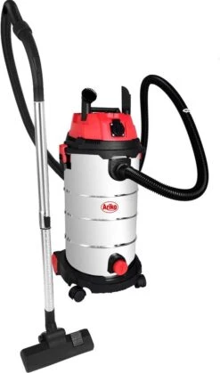 Ariko Professionele Industriële Nat En Droog Stofzuiger - Droogzuiger - Alleszuiger - Bouwstofzuiger - Werkplaatstofzuiger - Industriële Stofzuiger - RVS - 1800 Tot 2500 Watt - 40 Liter - Inclusief Stopcontact Met Aan/uit Functie - Blaasfunctie