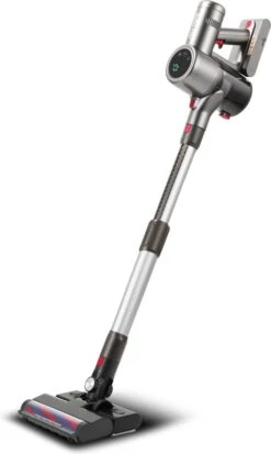 Swiss Pro+ Steelstofzuiger Met Dweil Functie - Afkoppelbare Dweil Functie - LED Display Touchscreen - 22KPA - 5 In 1 - Kruimeldief - Lange Batterijduur -Leifheit Store 717x1200