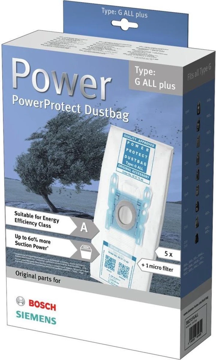 Bosch / Siemens Stofzuigerzakken BBZ51FGALL VZ51GALL - 4 Stuks 1 Bosch / Siemens Stofzuigerzakken BBZ51FGALL VZ51GALL - 4 Stuks
