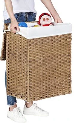 Wasmand - Wasmanden Met Deksel - Wasmand Met Deksel - Opbergbox - 68 X 52,6 X 7,2 Cm - Rieten - Bruin 16 Wasmand - Wasmanden Met Deksel - Wasmand Met Deksel - Opbergbox - 68 X 52,6 X 7,2 Cm - Rieten - Bruin -Leifheit Store 726x1200