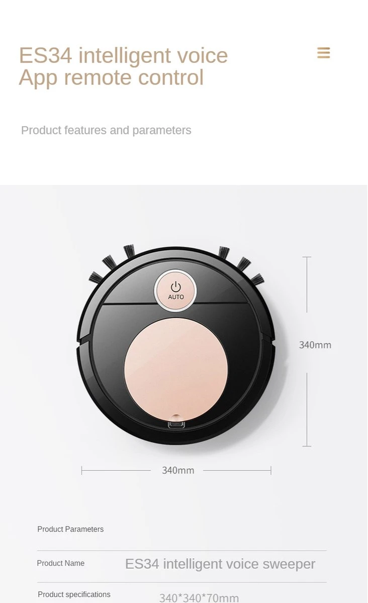 THEROB - Smart Robot Stofzuiger Met App. (zwart/zilver) Van € 139,95 Nu TIJDELIJK Voor € 69.89 6 THEROB - Smart Robot Stofzuiger Met App. (zwart/zilver) Van € 139,95 Nu TIJDELIJK Voor € 69.89 - Afbeelding 6