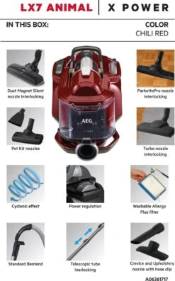 AEG LX7-2-ANIM - Animal Edition - Stofzuiger Zonder Zak - Stofzuigers - Dierenhaar - Hepa 14 -Leifheit Store 747x1200 6