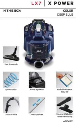 AEG LX7-2-DB - Stofzuiger Zonder Zak - Stofzuigers Zonder Stofzak - Zakloos - Hepa 13 -Leifheit Store 747x1200 7