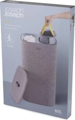 Tota Wasmand, 60 L, 2 Compartimenten, Grijs - Joseph Joseph -Leifheit Store 749x1200 2