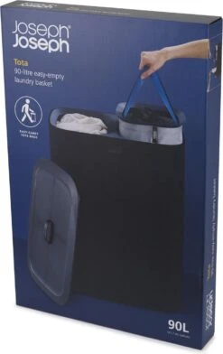 Joseph Joseph - Tota Wasmand 90 L - 2 Compartimenten - Zwart -Leifheit Store 756x1200