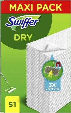 Swiffer Vloerreiniger - Droge Vloerdoekjes - Navullingen - Vangt En Houdt Stof Vast - Voordeelverpakking 3 X 51 Stuks -Leifheit Store 764x1200