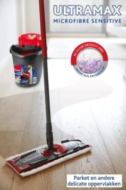 Vileda UltraMax Sensitive - Complete Set - Vlakke Microvezelmop + Emmer Met Pers - Voor Parket En Delicate Oppervlakken -Leifheit Store 799x1200 3