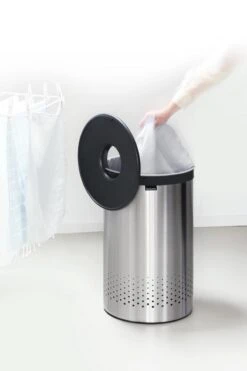 Brabantia Wasmand - 60 L - Matt Steel Met Kunststof Deksel -Leifheit Store 799x1200 34